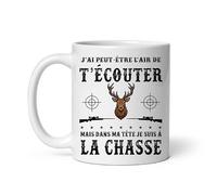 MugSmile Mug cerf chasse l'air de t'écouter humour chasseur Tasse chasse