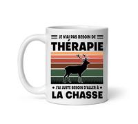 MugSmile Mug cerf chasse thérapie vintage humour chasseur Tasse chasse