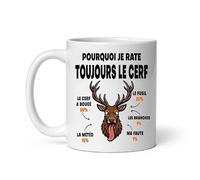 MugSmile Mug cerf drôle chasse pourquoi je rate cerf chasseur Tasse chasse