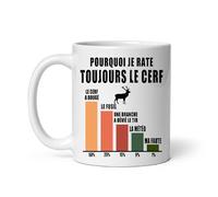 MugSmile Mug cerf humour chasse pourquoi je rate cerf chasseur Tasse chasse