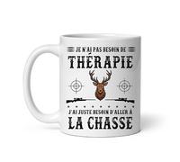 MugSmile Mug cerf pas besoin thérapie chasse humour chasseur Tasse chasse