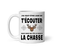MugSmile Mug chasse cerf l'air de t'écouter humour chasseur Tasse chasse