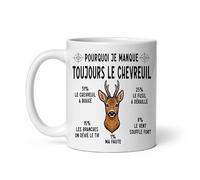 MugSmile Mug chevreuil humour chasse chasseur pourquoi je rate chevreuil Tasse chasse