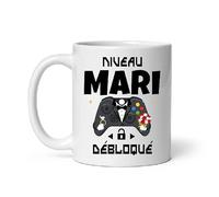 MugSmile Mug EVG geek niveau mari débloqué gamer futur marié Tasse EVG