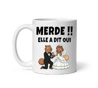 MugSmile Mug EVG humour capybara elle a dit oui futur marié Tasse EVG