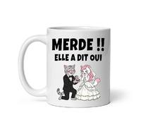 MugSmile Mug EVG humour chat elle a dit oui futur marié Tasse EVG