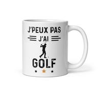 MugSmile Mug golfeur je peux pas j'ai golf tasse golf humour