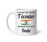MugSmile Mug Inde j'ai peut-être l'air de t'écouter Tasse humour voyage