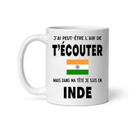 MugSmile Mug Inde j'ai peut être l'air de t'écouter Tasse voyage Inde