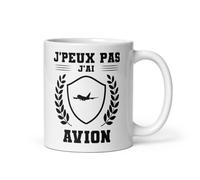 MugSmile Mug je peux pas j'ai avion pilote tasse avion humour
