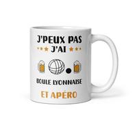 MugSmile Mug je peux pas j'ai boule lyonnaise et apéro cadeau bouliste tasse boule lyonnaise