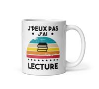 MugSmile Mug je peux pas j'ai lecture vintage retro sunset tasse lecture liseur humour