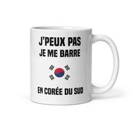 MugSmile Mug je peux pas je me barre en Corée du Sud humour voyage tasse Corée du Sud drôle vacances