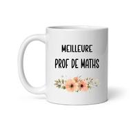 MugSmile Mug meilleure prof de maths fleurs mathématiques tasse femme