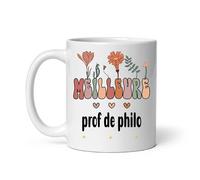 MugSmile Mug meilleure prof de philo fleurs boho bohème tasse femme
