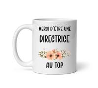 MugSmile Mug Merci d'être une directrice au top fleurs Tasse directrice femme