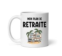 MugSmile Mug Mon plan de retraite camping car retraité paresseux tasse cadeau départ retraite