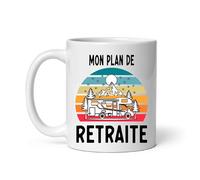 MugSmile Mug Mon plan de retraite camping car retraité vintage tasse cadeau départ retraite