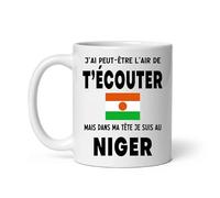 MugSmile Mug Niger j'ai peut être l'air de t'écouter Tasse voyage Niger