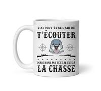 MugSmile Mug palombe chasse l'air de t'écouter humour chasseur Tasse chasse