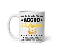 MugSmile Mug pas accro raclette fromage drôle Tasse raclette