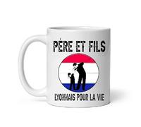 MugSmile Mug père et fils papa dab lyon supporter lyonnais