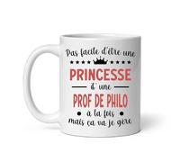 MugSmile Mug princesse et prof de philo tasse femme
