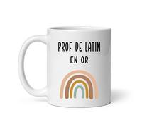 MugSmile Mug prof de latin en or arc en ciel boho tasse femme