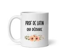 MugSmile Mug prof de latin qui déchire fleurs tasse femme