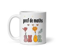 MugSmile Mug prof de maths en or fleurs boho bohème mathématiques tasse femme