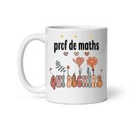 MugSmile Mug prof de maths qui déchire fleurs boho bohème mathématiques tasse femme