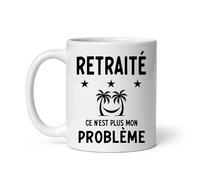 MugSmile Mug retraité ce n'est plus mon problème humour retraite tasse cadeau départ retraite