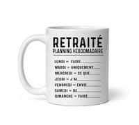 MugSmile Mug Retraite humour emploi du temps retraité tasse départ retraite cadeau