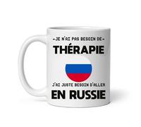 MugSmile Mug Russie thérapie humour vacances départ voyage Tasse Russie