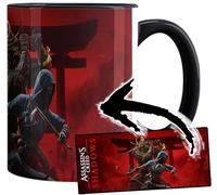 MUGSVILLE Assassins Creed Shadows Yasuke Naoe Tasse Ceramique Intérieure et Poignée Noire Mug
