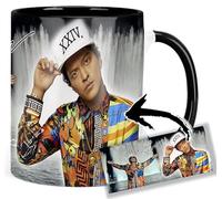MUGSVILLE Bruno Mars Tasse Ceramique Intérieure et Poignée Noire Mug