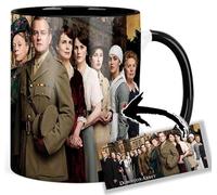 MUGSVILLE Downton Abbey Maggie Smith Hugh Bonneville Tasse Ceramique Intérieure et Poignée Noire Mug