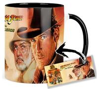 MUGSVILLE Indiana Jones And The Last Crusade Harrison Ford Sean Connery A Tasse Ceramique Intérieure et Poignée Noire Mug