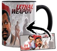 MUGSVILLE Lethal Weapon Mel Gibson Danny Glover Tasse Ceramique Intérieure et Poignée Noire Mug