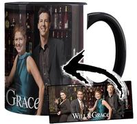 MUGSVILLE Will & Grace Eric Mccormack Tasse Ceramique Intérieure et Poignée Noire Mug