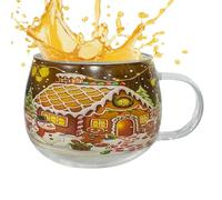 Mugucca Da Caffè Calza - Tasses à café de Noël | Tasse à thé peinte transparente | Tasse de 300 ml de plaisir et de fête pour Noël | Pour cacao chaud, café et de Noël