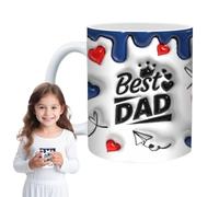 Mugue Drôle pour Papa - Tasse à Boire en Céramique 3D,Verre Bar Pour Thé Bière Whisky,Fête Familiale Pique-Nique Camping Halloween Vacances