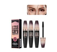 MUGUOY 3 Pièces Mascara My Amazing Lashes, Mascara en Fibre de Soie 4d, Mascara Naturel Imperméable Longue Durée, Repulpe et Agrandit Les Cils, Anti-Taches, Dure Toute la Journée.