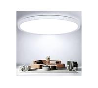 Mugust 30CM Plafonnier LED, 5 Couleurs Lampe Plafond, 24W 2400LM, Moderne, Rond, IP44 Etanche Plafonnier Salle de Bain pour Cuisine, Chambre, Cuisine, Salon, Balcon, Bureau, Porche (1)
