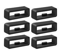 Mugust Lot de 6 boucles de bracelet de montre Garmin 18 mm - Anneau de fermeture en silicone pour Garmin Venu 2S / Venu 3s, Vivoactive 4S / Vivomove 3S, Forerunner 265S / Forerunner 255S