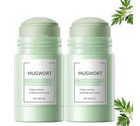 Mugwort Mud Mask Stick, Green Stick Mask, Improves Acne and Reduces Blackheads. Acne Removing Mugwort Mask Deeply Cleanses Pores, Controls Oil and Balances The Skin's Oil-water Balance (2PCS)