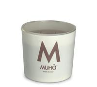 MUHA' | Bougie parfumée en verre blanc, parfum eau et sel, parfum pour ambiances, format de 270 g