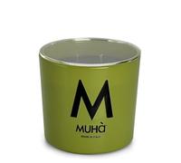 MUHA' | Bougie parfumée en verre vert, parfum moût suprême, parfum pour ambiances, format de 270 g