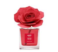 MUHA' | Diffuseur de parfum pour ambiances Rosa Diffuser, Fragrance Petali di Rosa, Diffuseur d'Ambiance avec Rose en Bois de Bouleau, Format de 100 ml