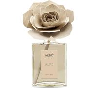 MUHA' | Parfum d'ambiance Rose Diffuser, parfum doux lait, diffuseur d'ambiance avec rose en bois de bouleau, format de 200 ml